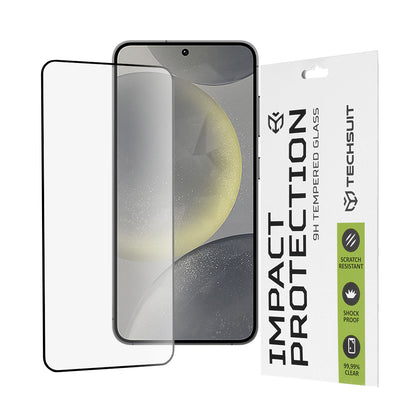 Protector de pantalla Techsuit para Samsung Galaxy S25 S931 / S24 S921, vidrio templado, adhesivo completo, 111D, negro