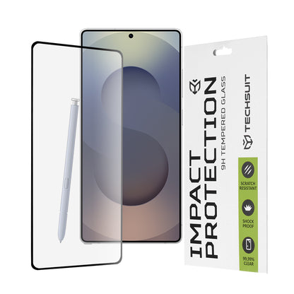 Protector de pantalla Techsuit para Samsung Galaxy S25 Ultra S938, vidrio templado, adhesivo completo, 111D, negro