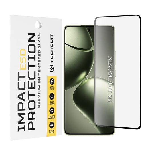Protector de pantalla Techsuit para Xiaomi 14T Pro / 14T, vidrio templado, adhesivo completo, negro