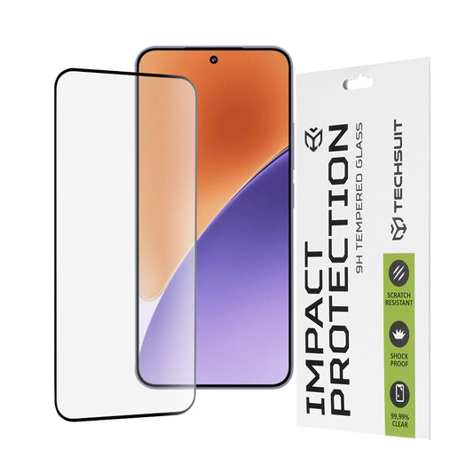 Protector de pantalla Techsuit para Xiaomi 15, vidrio templado, adhesivo completo, 111D, negro