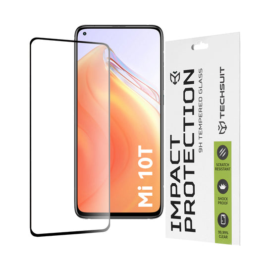 Protector de pantalla Techsuit para Xiaomi Mi 10T 5G / 10T Pro 5G, vidrio templado, adhesivo completo, 111D, negro