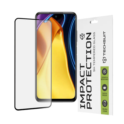 Protector de pantalla Techsuit para Xiaomi Poco M3 Pro 5G / Redmi Note 10 5G, Vidrio templado, Full Glue, 111D, Negro