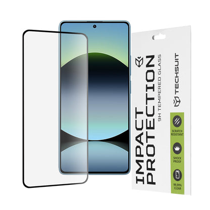 Protector de pantalla Techsuit para Xiaomi Redmi Note 14S, vidrio templado, adhesivo completo, 111D, negro