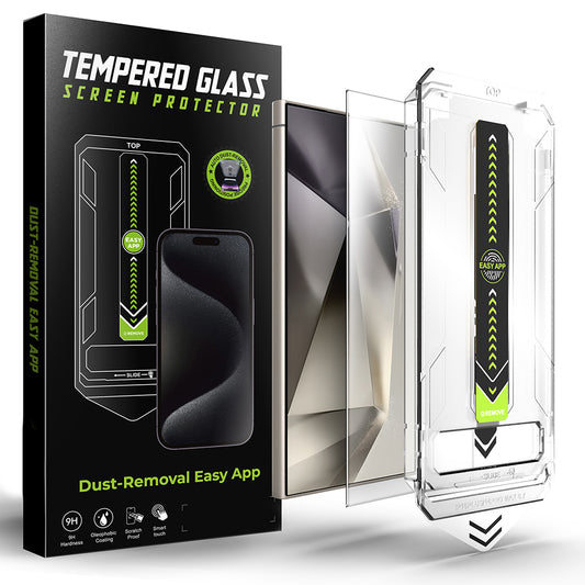 Protector de pantalla Techsuit TitanGlass CrystalHD para Samsung Galaxy S24 Ultra S928, Vidrio templado, Pegamento completo