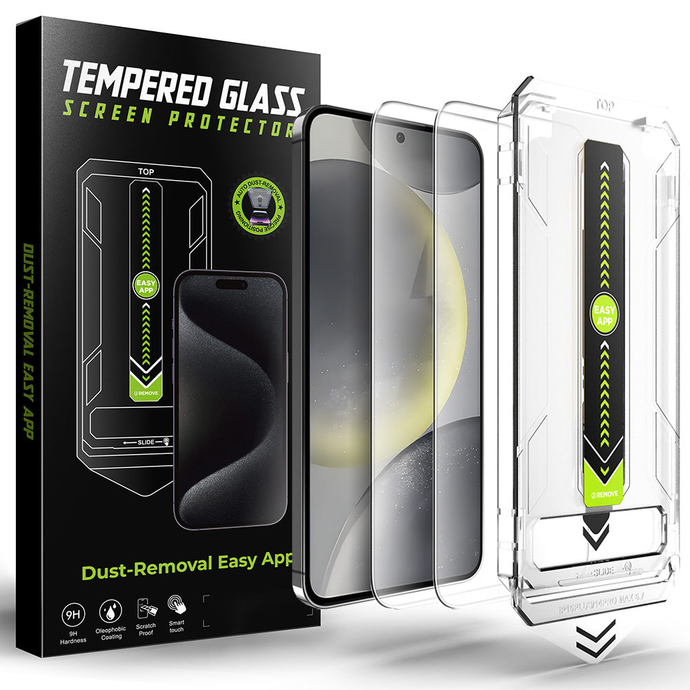 Protector de pantalla Techsuit TitanGlass CrystalHD para Samsung Galaxy S25+ S936 / S24+ S926, vidrio templado, adhesivo completo, juego de 2 piezas