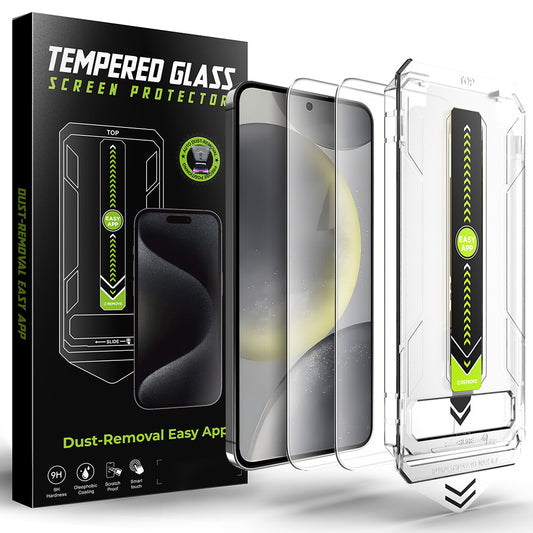 Protector de pantalla Techsuit TitanGlass CrystalHD para Samsung Galaxy S25+ S936 / S24+ S926, vidrio templado, adhesivo completo, juego de 2 piezas