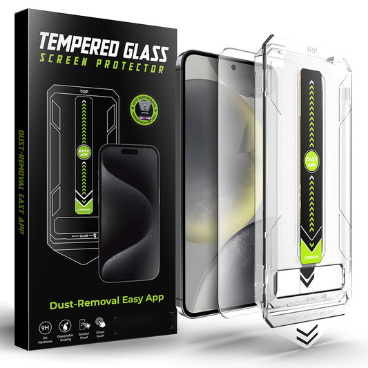 Protector de pantalla Techsuit TitanGlass CrystalHD para Samsung Galaxy S25 S931 / S24 S921, Vidrio templado, Pegamento completo