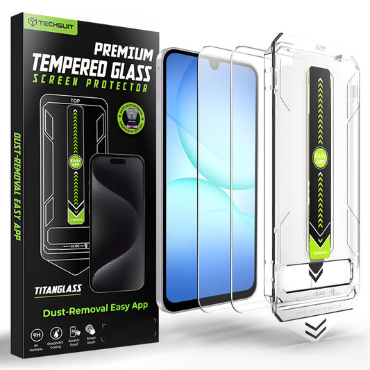 Protector de pantalla Techsuit TitanGlass CrystalHD para Samsung Galaxy A17 5G / A16 5G A166 / A16 4G A165, Vidrio templado, Set de 2 piezas