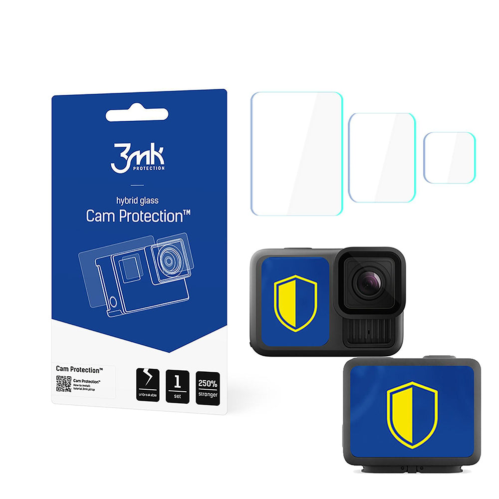 Película Protectora de Pantalla y Lente 3MK Cam Protection para GoPro Hero 13, Cristal Flexible