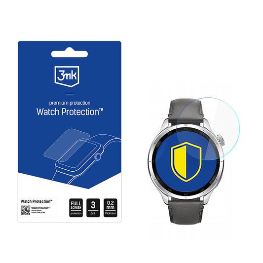 Película Protectora 3MK FlexibleGlass para Xiaomi Watch S4, Set de 3 piezas, Cristal Flexible