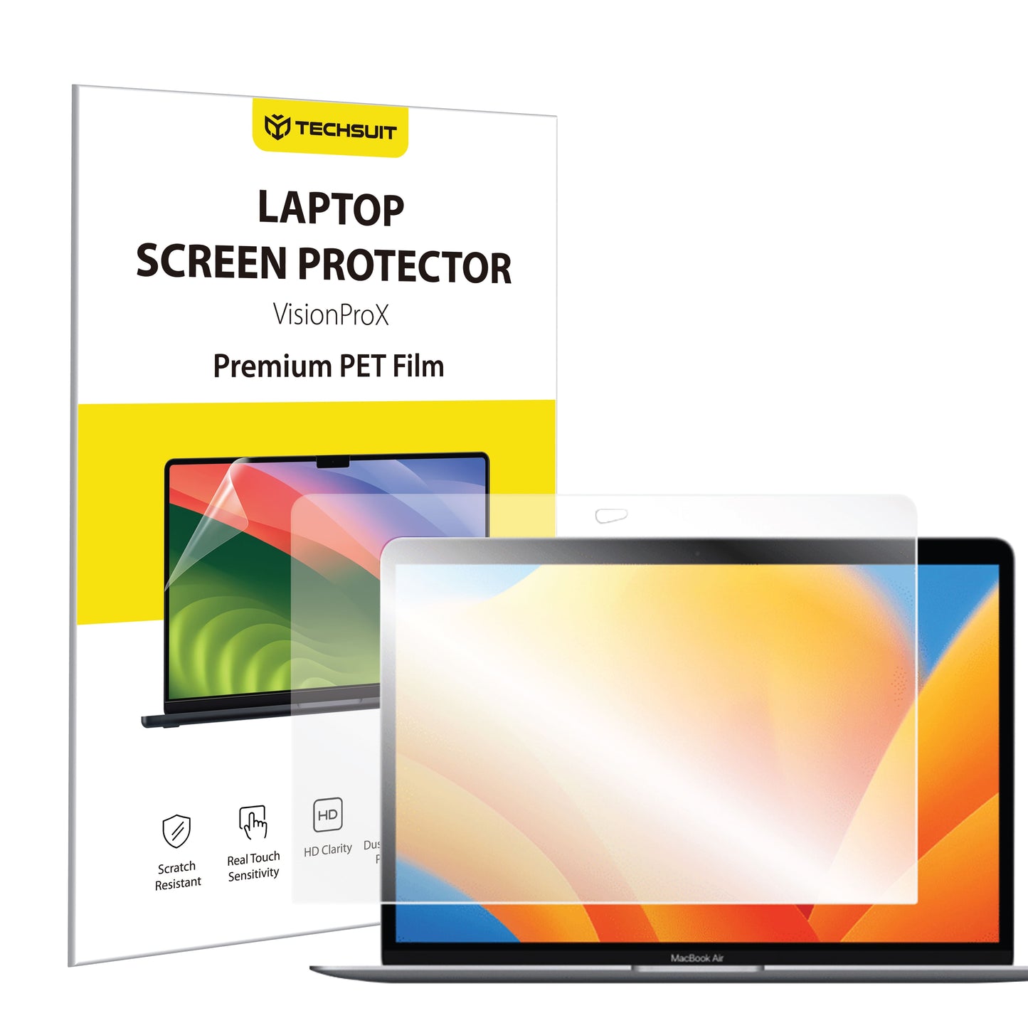 Lámina Protectora de Pantalla Anti Luz Azul Techsuit VisionProX para Apple MacBook Air 13 pulgadas (2020) / (2018) / (2017), Plástico