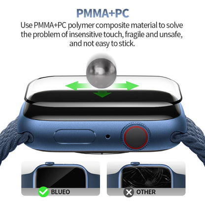 Protector Blueo High Molecule para Apple Watch 40mm Series, Vidrio Templado, Negro