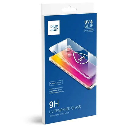 Protector de pantalla Blue Star para Samsung Galaxy S10+ G975, cristal, pegamento UV