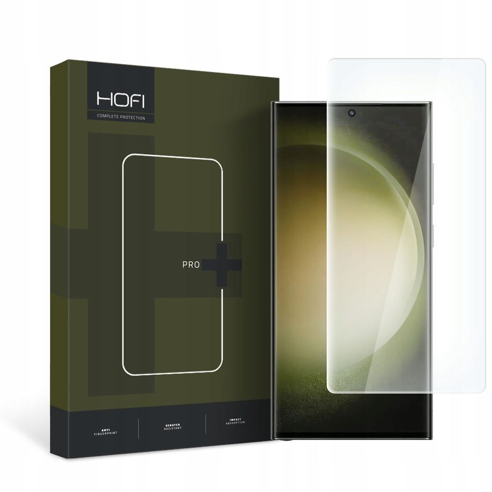 HOFI PRO+ Protector de pantalla para Samsung Galaxy S23 Ultra S918, Cristal, Pegamento UV