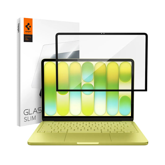 Protector de Pantalla Spigen GlastR Slim para Apple MacBook Neo 13 pulgadas, Vidrio Templado, Negro AGL11669
