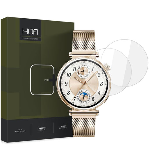 HOFI Cristal PRO+ Lámina Protectora para Huawei Watch GT 5 41mm, Set 2 piezas, Cristal Protegido 