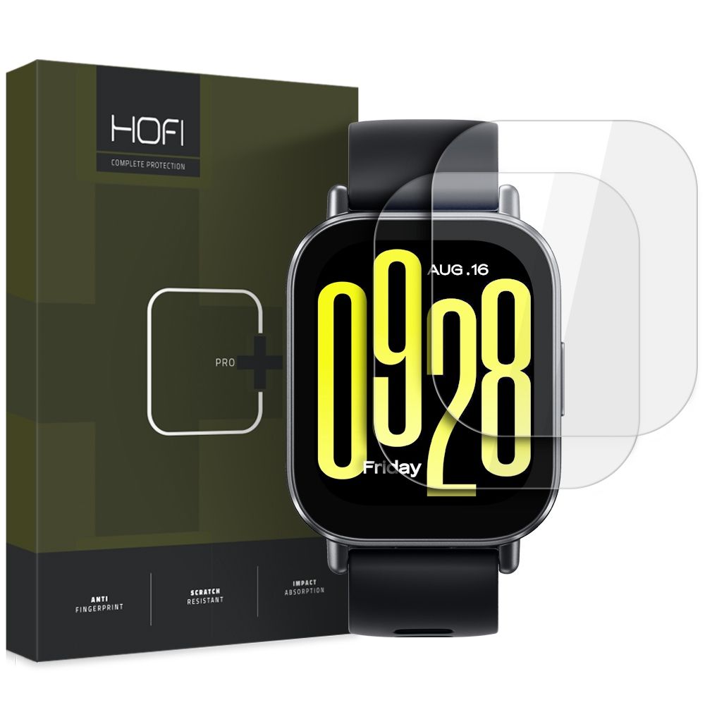 Protector HOFI Glass PRO+ para Xiaomi Redmi Watch 5 Active, Set de 2 piezas, Vidrio Templado