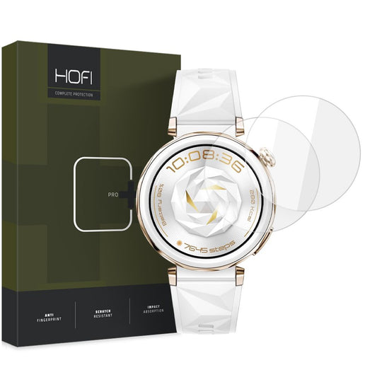 HOFI Cristal PRO+ Lámina Protectora para Huawei Watch GT 5 Pro 42mm, Set 2 piezas, Cristal Protegido 