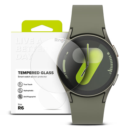 Protector de pantalla Ringke R6 para Samsung Galaxy Watch7 44mm, Set de 4 piezas, Vidrio templado