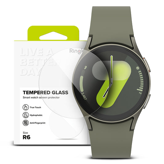 Protector de pantalla Ringke R6 para Samsung Galaxy Watch7 44mm, Set de 4 piezas, Vidrio templado