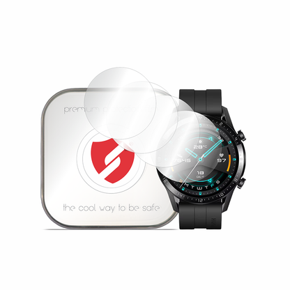 Protector de pantalla Smart Protection Premium Classic para Huawei Watch GT 2 46mm, Set de 4 piezas, Plástico