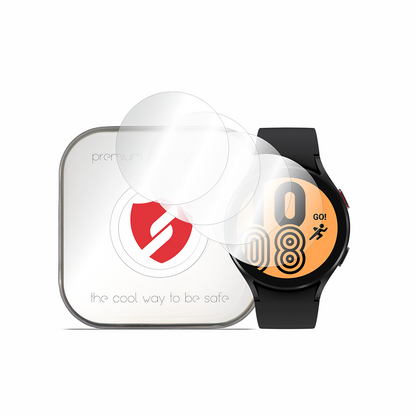 Protector de Pantalla Smart Protection Premium Classic para Samsung Galaxy Watch4 44mm, Set de 4 piezas, Plástico