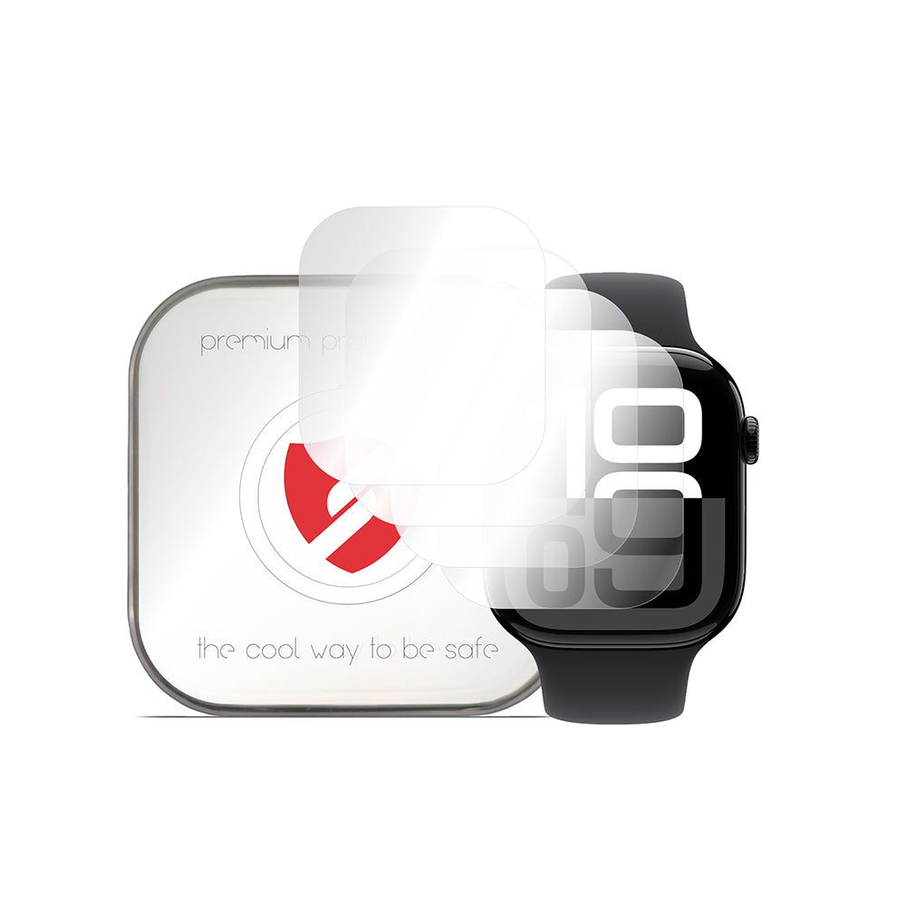 Protector de Pantalla Smart Protection Premium Classic para Apple Watch 10 46mm Series, Set de 4 piezas, Plástico