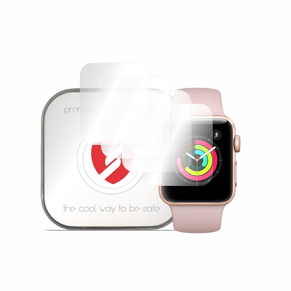 Protector de Pantalla Smart Protection Premium Classic para Apple Watch 38mm Series, Set de 4 piezas, Plástico