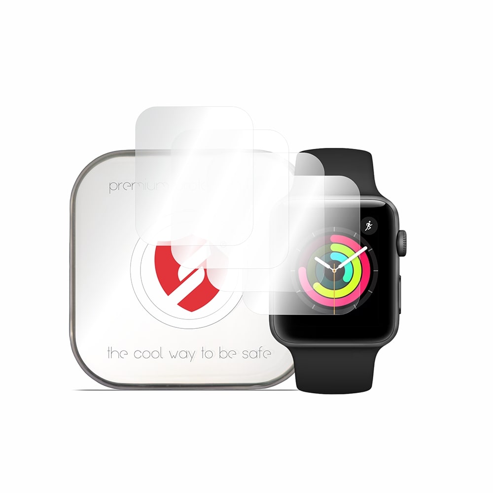 Protector de pantalla Smart Protection Premium Classic para Apple Watch 42mm Series, Set de 4 piezas, Plástico