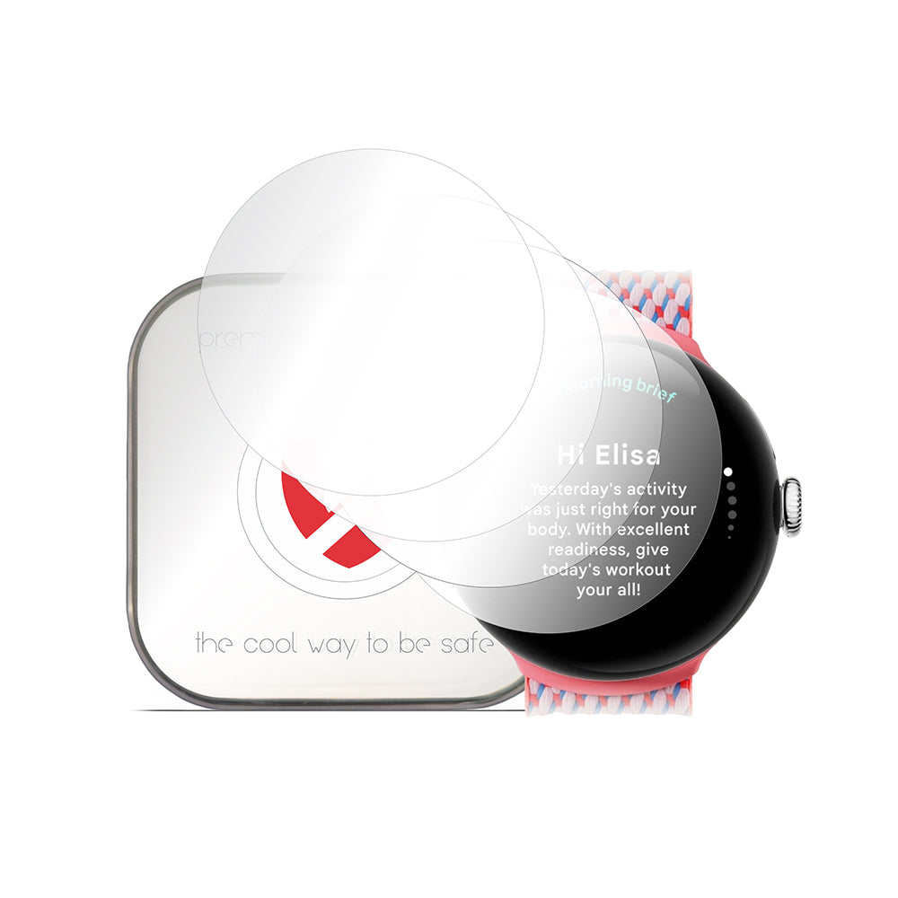 Protector de Pantalla Smart Protection Premium Classic para Google Pixel Watch 3 41mm, Set de 4 piezas, Plástico