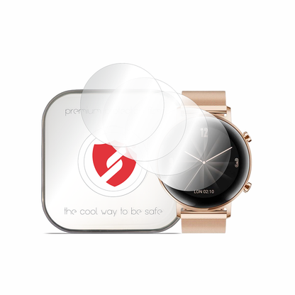 Protector de pantalla Smart Protection Premium Classic para Huawei Watch GT 2 42mm, Set de 4 piezas, Plástico