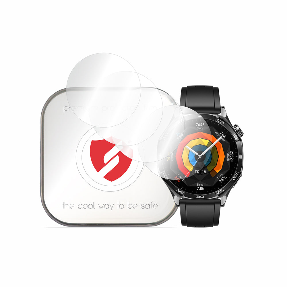 Protector de Pantalla Smart Protection Premium Classic para Huawei Watch GT 5 46mm, Set de 4 piezas, Plástico