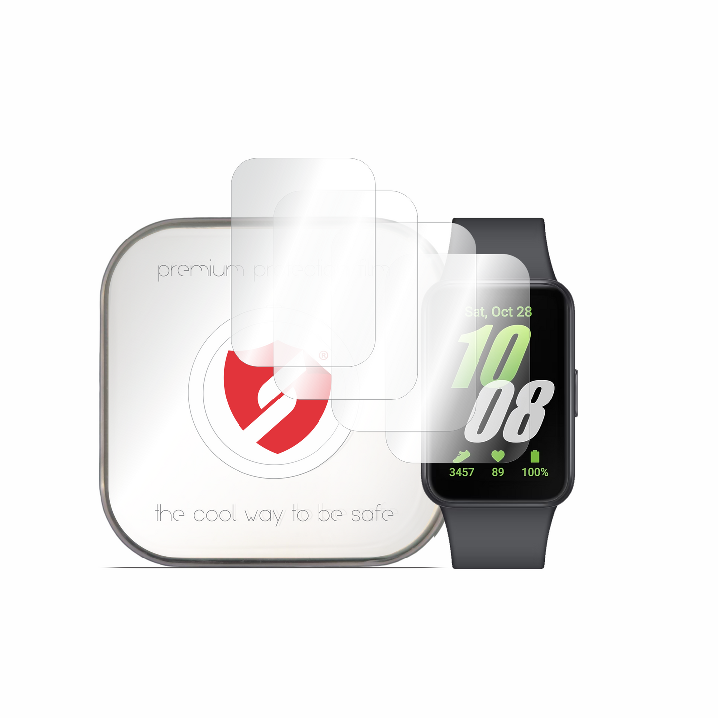 Protector de Pantalla Smart Protection Premium Classic para Samsung Galaxy Fit3 R39M, Set de 4 piezas, Plástico