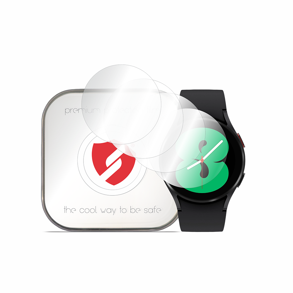 Protector de pantalla Smart Protection Premium Classic para Samsung Galaxy Watch4 40mm, Set de 4 piezas, Plástico