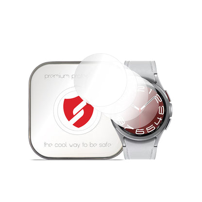 Protector de Pantalla Smart Protection Premium Classic para Samsung Galaxy Watch6 Classic 43mm, Set de 4 piezas, Plástico