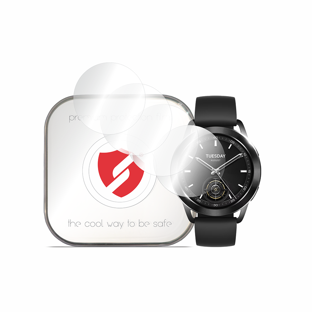 Protector de Pantalla Smart Protection Premium Classic para Xiaomi Watch S3, Set de 4 piezas, Plástico