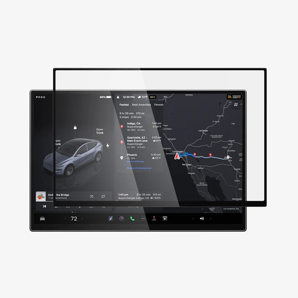 Protector de pantalla Spigen GlastR EZ FIT para Navegación Tesla Y 2026 Premium / Performance, Vidrio Templado AGL10820