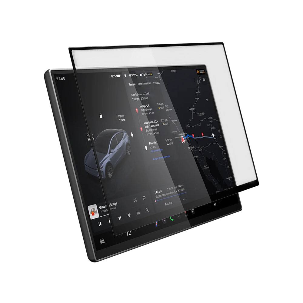 Protector de pantalla Spigen GlastR EZ FIT para Navegación Tesla Y 2026 Premium / Performance, Vidrio Templado AGL10820