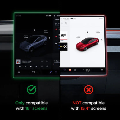 Protector de pantalla Spigen GlastR EZ FIT para Navegación Tesla Y 2026 Premium / Performance, Vidrio Templado AGL10820