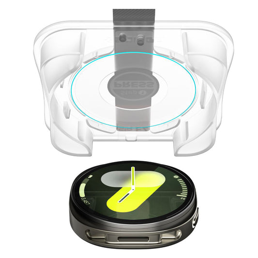 Protector de pantalla Spigen GlastR EZ FIT para Samsung Galaxy Watch8 44mm, Set de 2 piezas, Cristal Templado AGL09874