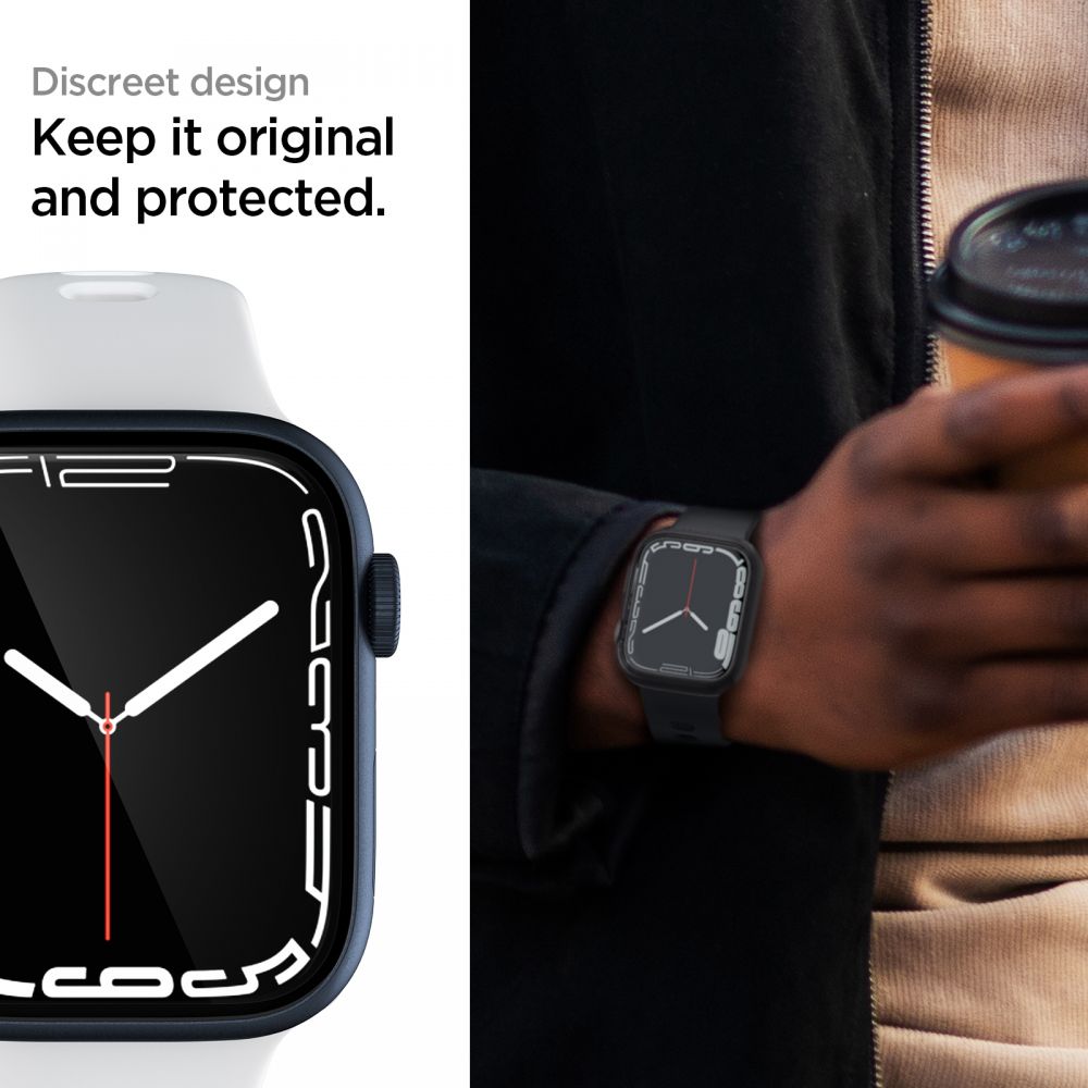 Película Protectora Spigen Neo Flex para Apple Watch 45mm / 44mm / 42mm Series, Set de 3 piezas, Plástico AFL04049