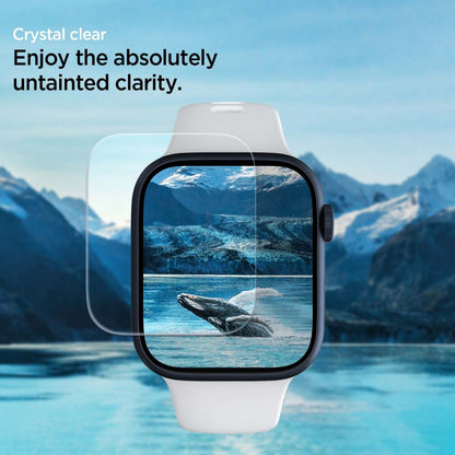 Película Protectora Spigen Neo Flex para Apple Watch 45mm / 44mm / 42mm Series, Set de 3 piezas, Plástico AFL04049