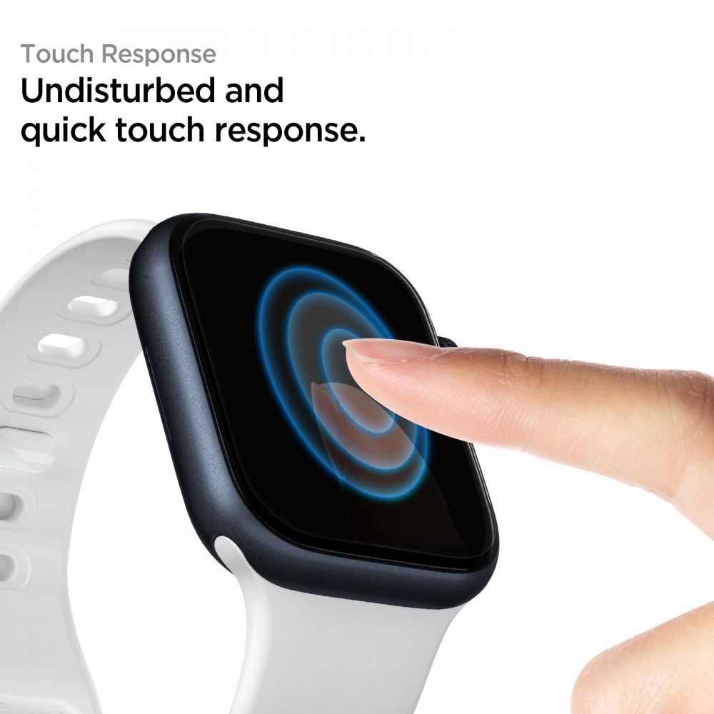 Película Protectora Spigen Neo Flex para Apple Watch 45mm / 44mm / 42mm Series, Set de 3 piezas, Plástico AFL04049