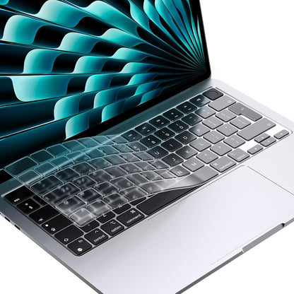 Funda Protectora para Teclado Techsuit PureTypeX para Apple MacBook Pro 14 (2021 - 2024) / Air 13 (2022 - 2025) / Air 15 (2022 - 2025), Transparente
