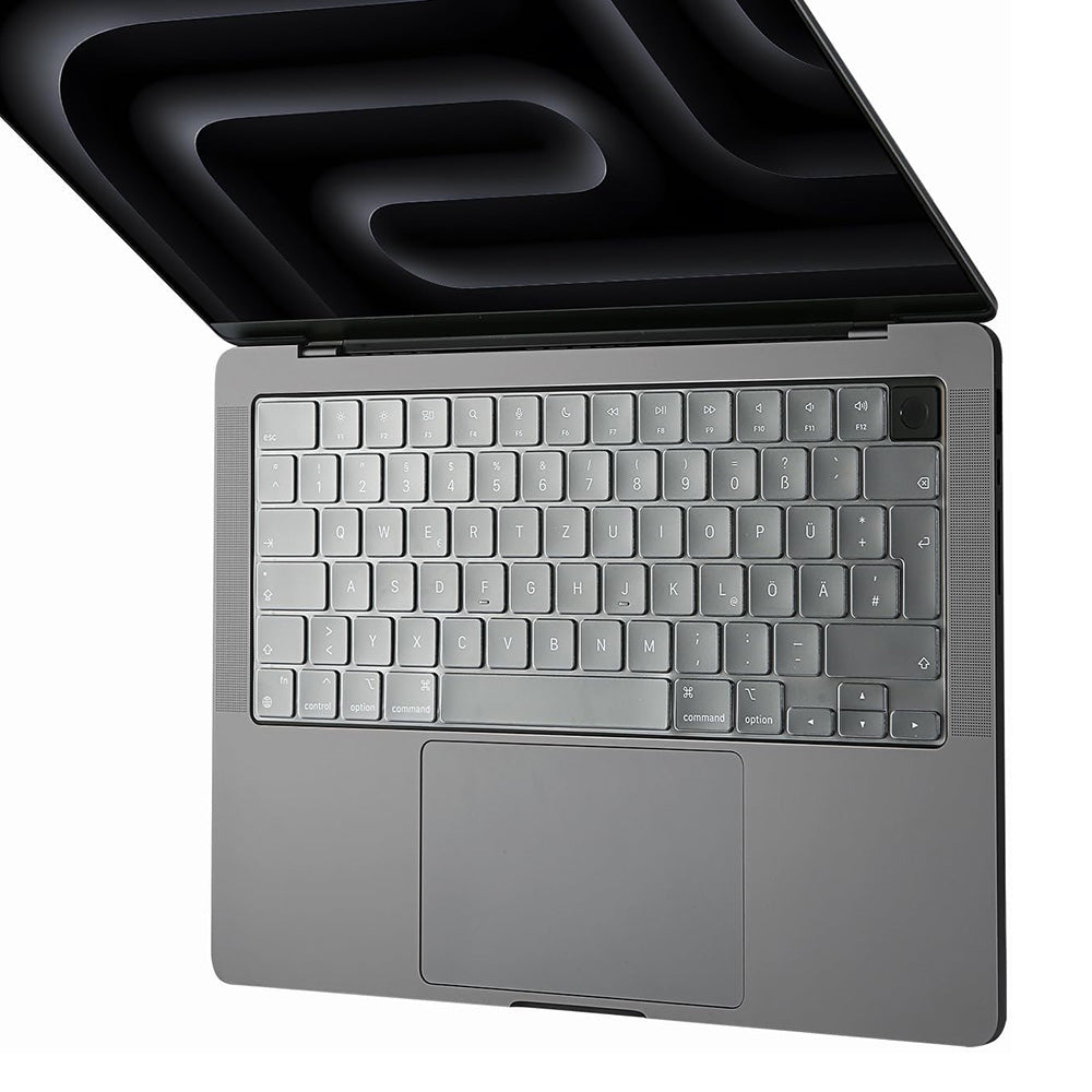 Funda Protectora para Teclado Techsuit PureTypeX para Apple MacBook Pro 14 (2021 - 2024) / Air 13 (2022 - 2025) / Air 15 (2022 - 2025), Transparente