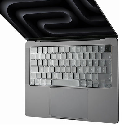 Funda Protectora para Teclado Techsuit PureTypeX para Apple MacBook Pro 14 (2021 - 2024) / Air 13 (2022 - 2025) / Air 15 (2022 - 2025), Transparente