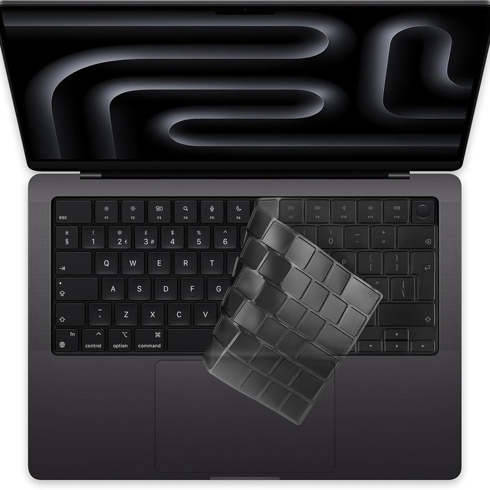 Funda Protectora para Teclado Techsuit PureTypeX para Apple MacBook Pro 14 (2021 - 2024) / Air 13 (2022 - 2025) / Air 15 (2022 - 2025), Transparente