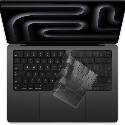Funda Protectora para Teclado Techsuit PureTypeX para Apple MacBook Pro 14 (2021 - 2024) / Air 13 (2022 - 2025) / Air 15 (2022 - 2025), Transparente