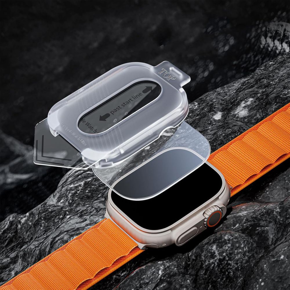 Tech-Protect Supreme Juego de láminas protectoras para Apple Watch Ultra Series, Juego 2 piezas, Cristal protegido 