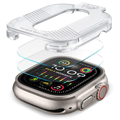 Tech-Protect Supreme Juego de láminas protectoras para Apple Watch Ultra Series, Juego 2 piezas, Cristal protegido 